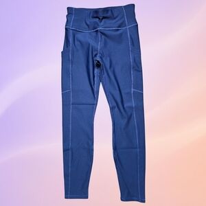FABLETICS Navy High Waisted Cold Weather Pocket Leggings. Size M. NWT!